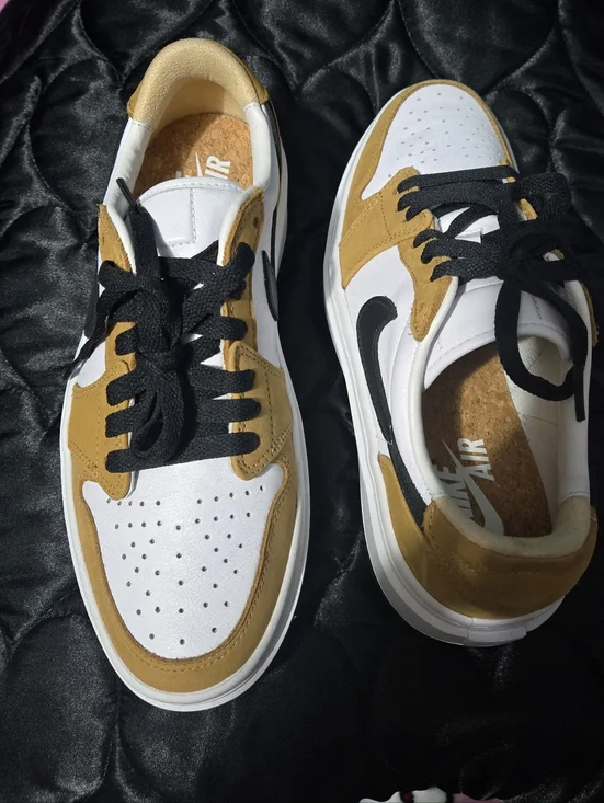 Nike Air Jordan 1 Elevate [DH7004-701] Women Casual Shoes Golden Harvest/Black - Picture 7 of 7